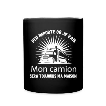 Mon camion ma maison - Mug uni - noir - Devant