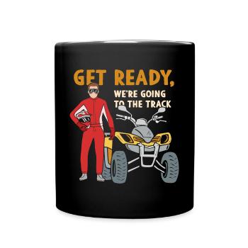 Get Ready ATV Design für Quad-Fahrer - Tasse einfarbig - Schwarz - Vorne