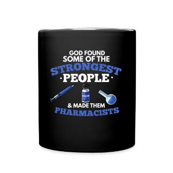 Apotheker Gott Apotheke Pharmazie PTA - Tasse einfarbig - Schwarz - Vorne