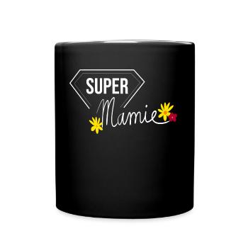 super mamie - fête des mères - grand mère - Mug uni - noir - Devant