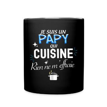 Je Suis un papy qui cuisine Cadeau Pour Mon Papi - Mug uni - noir - Devant