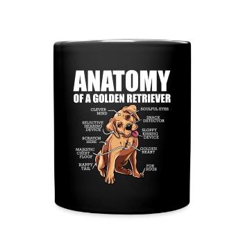 Golden Retriever Goldie Labrador Hundefreund - Tasse einfarbig - Schwarz - Vorne