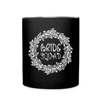 Bride Squad Couronne Feuilles - Mug uni - noir - Devant