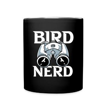 Vogelbeobachtung Vogelfreund Fernglas Ornithologe - Tasse einfarbig - Schwarz - Vorne