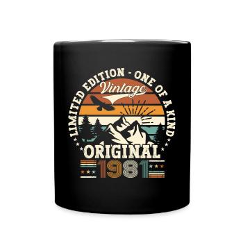 Original vintage 1981 41st birthday gift - Full Colour Mug - black - Front