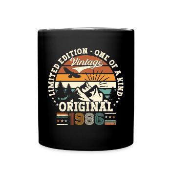 Original vintage 1986 36th birthday gift - Full Colour Mug - black - Front