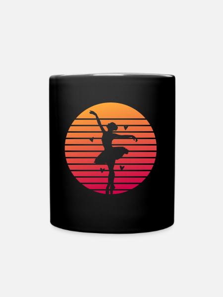Ballett Ballerina Retro Tanzen Dancer - Tasse einfarbig - Schwarz