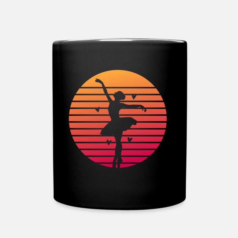 Ballett Ballerina Retro Tanzen Dancer - Tasse einfarbig - Schwarz