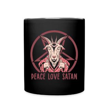 Satanismus Geschenke | Satanisten Satan Satanist - Tasse einfarbig - Schwarz - Vorne