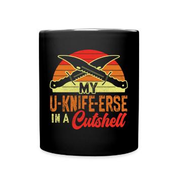 Butcher Knife Knife Knife Collector - Full Colour Mug - black - Front