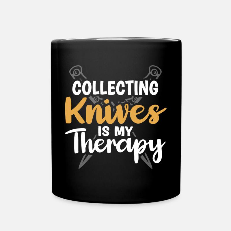 Couteau de boucher Couteau Collectionneur de couteaux - Mug uni - noir