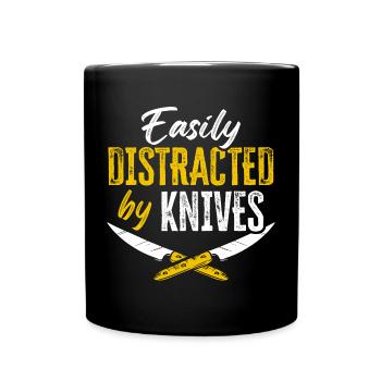 Butcher Knife Knife Knife Collector - Full Colour Mug - black - Front