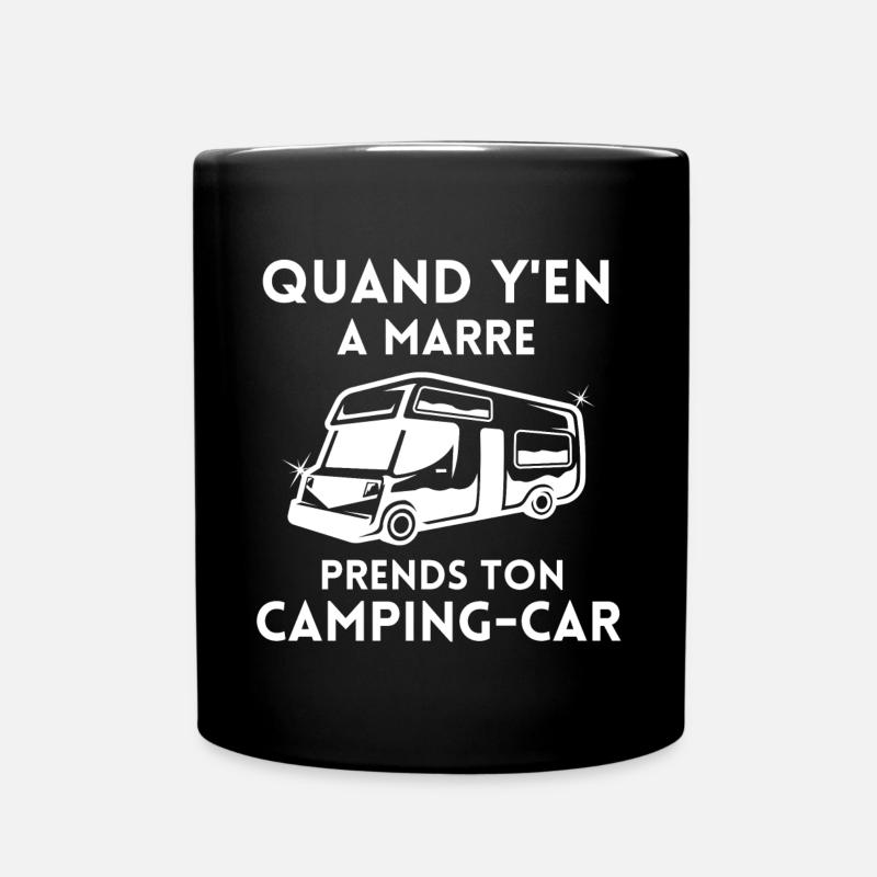 camping, fan de camping, camping car - Mug uni - noir