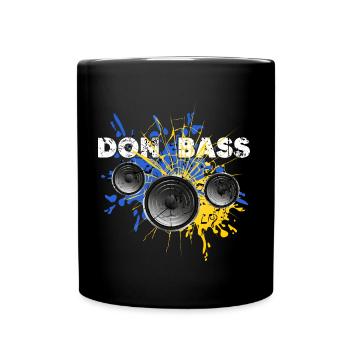 UKRAINE Donbass Sound of ukraine "DON BASS" - Full Colour Mug - black - Front