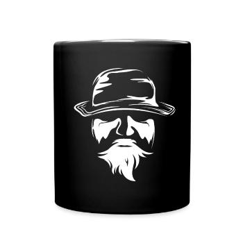 outdoor survival Illustration Waldmensch Symbol - Tasse einfarbig - Schwarz - Vorne