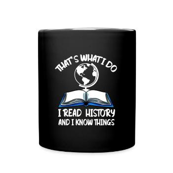 Bücher Lesen Buch Bücherwurm Buchnerd Roman - Tasse einfarbig - Schwarz - Vorne