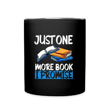 Bücher Lesen Buch Bücherwurm Buchnerd Roman - Tasse einfarbig - Schwarz - Vorne