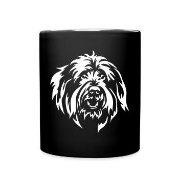 Sheep Poodle Head "Black Edition" - Full Colour Mug - black - Front