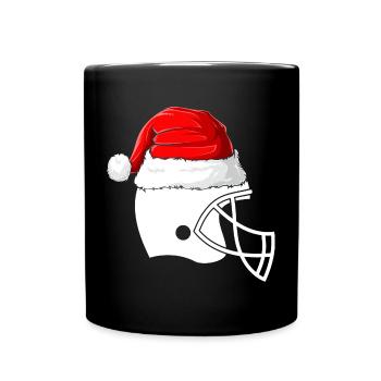 Football Männer Jungen Weihnachten - Tasse einfarbig - Schwarz - Vorne