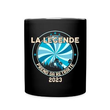 Retraité legende 2023 humour Cadeau Homme - Mug uni - noir - Devant