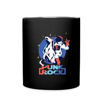 Punkrock Musik Punker Punkrock Irokesenschnitt - Tasse einfarbig - Schwarz - Vorne