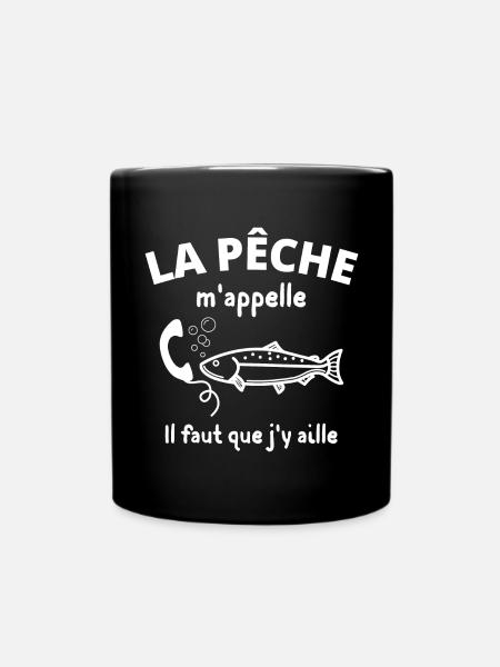 pêche, pêcheur, fan de pêche - Mug uni - noir