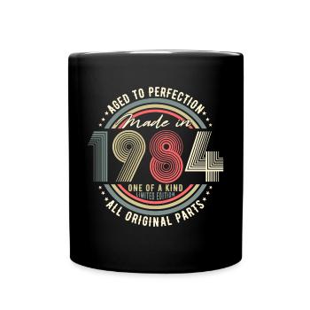 1984 Naissance vintage rétro anniversaire - Mug uni - noir - Devant