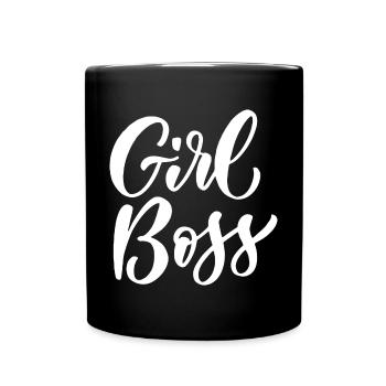 Girl Bos-s - Full Colour Mug - black - Front