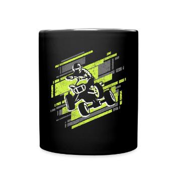 Quad Biker Offroad Quad Driver Boy ATV - Full Colour Mug - black - Front