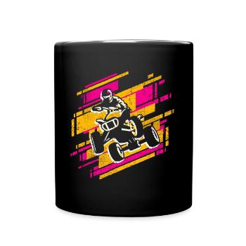 Quad Biker Offroad Quad Rider Girls ATV - Full Colour Mug - black - Front