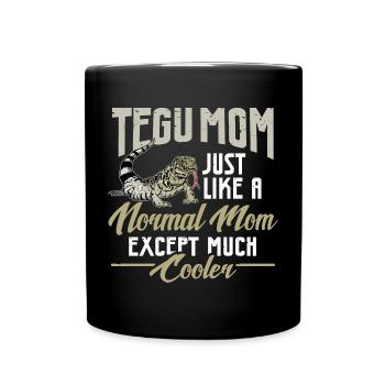 Tegu Eidechse Reptil Herpetologe - Tasse einfarbig - Schwarz - Vorne