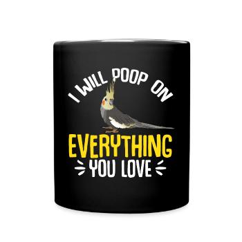 Cockatiel Cockatiel Cockatoo Perroquet Oiseau Cadeau - Mug uni - noir - Devant