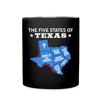 Staaten Dallas Design für stolze Texaner - Tasse einfarbig - Schwarz - Vorne