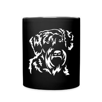 Schnauzer head "Black Edition" - Full Colour Mug - black - Front