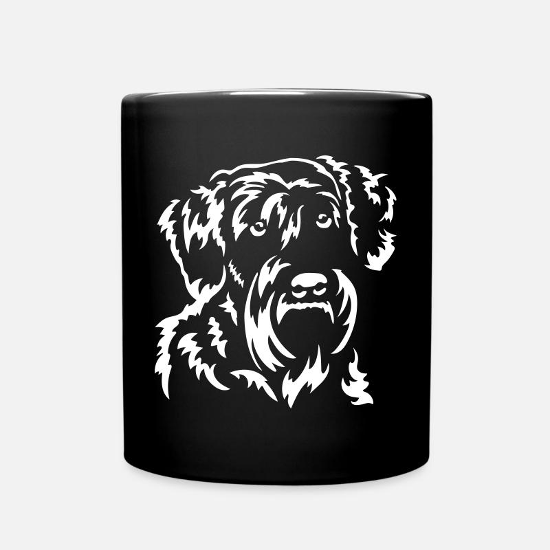 Schnauzer Kopf "Black Edition" - Tasse einfarbig - Schwarz