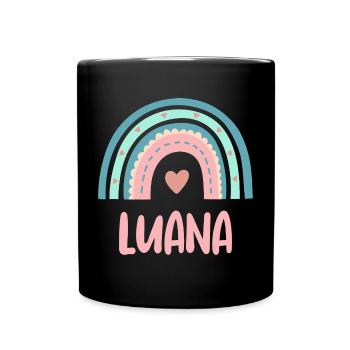 Luana Name Regenbogen Baby - Tasse einfarbig - Schwarz - Vorne