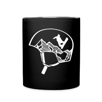 Montagne - Snowboard - (25) - Mug uni - noir - Devant