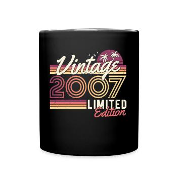 2007 vintage né vintage rétro anniversaire - Mug uni - noir - Devant