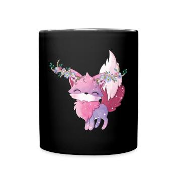 Arctic fox - Full Colour Mug - black - Front