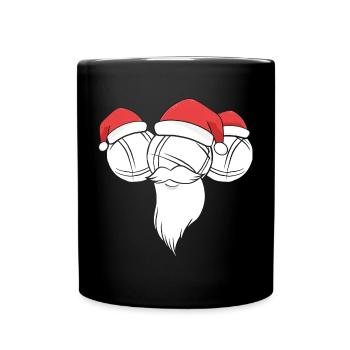 Boule Santa Tenue de pétanque pour Bouler pour boules - Mug uni - noir - Devant