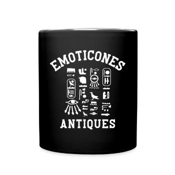 mobile phone, emoticon, emoji - Full Colour Mug - black - Front