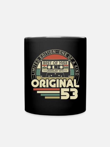 Born 1953 Vintage Retro Vintage Birthday - Full Colour Mug - black