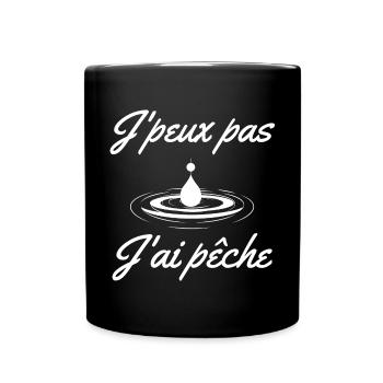 pêche, pêcheur, fan de pêche - Mug uni - noir - Devant