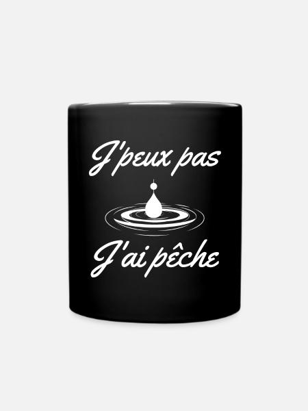 pêche, pêcheur, fan de pêche - Mug uni - noir