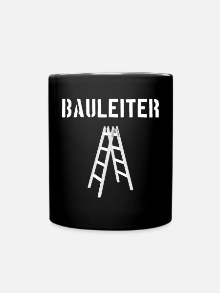 Bauleiter / Bau-Leiter - Tasse einfarbig - Schwarz