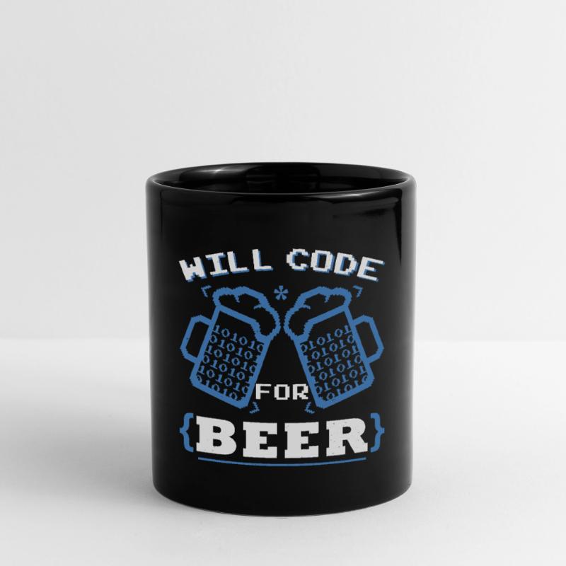 Will Code For Beer | Programmierer Codierung Tasse einfarbig