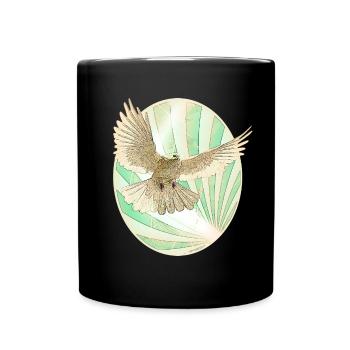 Colombe de la paix Rétro - Mug uni - noir - Devant