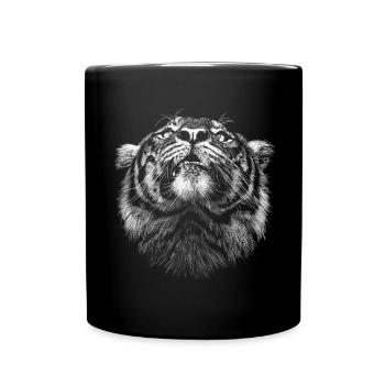 Tigre - Mug uni - noir - Devant