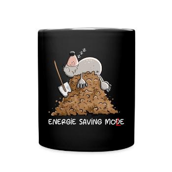 Lazy Mole I Foul Throw Pun I Chill - Full Colour Mug - black - Front