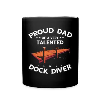 Dock Diving Design für Dog Jumping und Dock Dog - Tasse einfarbig - Schwarz - Vorne